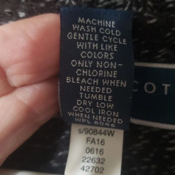 Karen Scott. Woman. Beautiful Heathered Dark Gray Cardigan;  Button Up. Size 3X - Picture 5 of 12